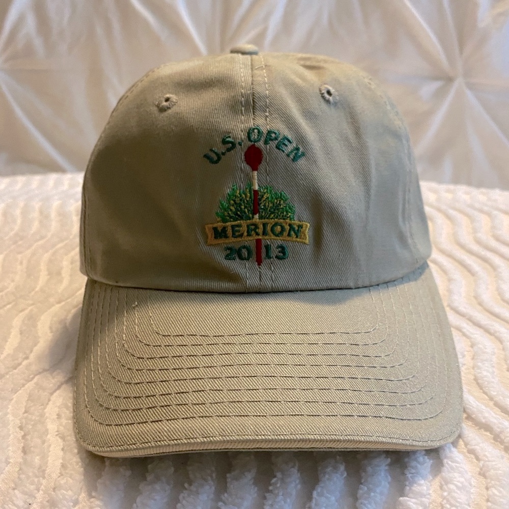 US Open 2013 Merion USGA Unisex Tan Golf Hat w Adjustable Fabric Closure